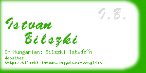 istvan bilszki business card